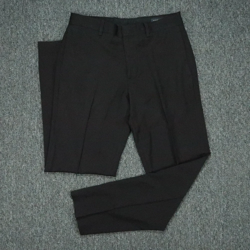 Banana Republic Pants Mens 30x30 Black Straight Lanaficio Wool Trouser